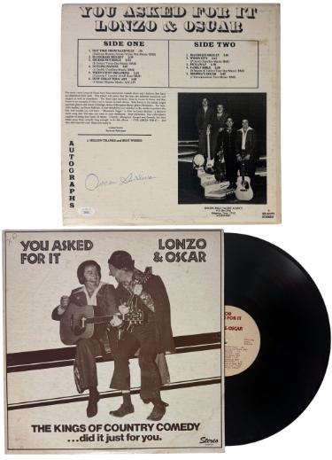 Oscar Sullivan signed 1979 Lonzo & Oscar You Asked For It Album Cover/LP/Vinyl Record- JSA