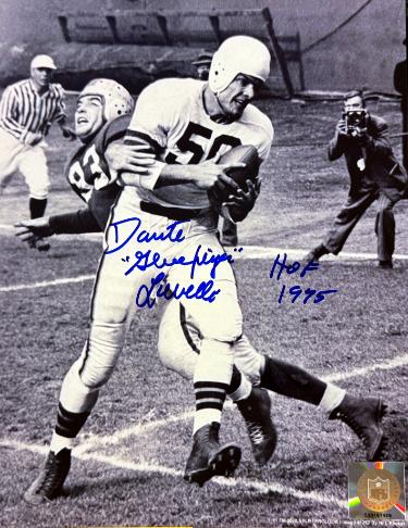 Dante Lavelli signed Cleveland Browns NFL 8x10 Photo Gluefingers/HOF 1975- COA