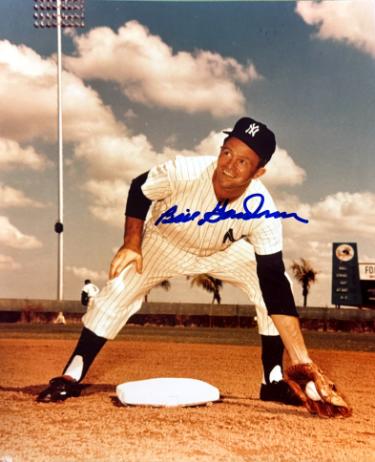 Billy Gardner signed New York Yankees MLB 8x10 Photo- COA (1954 & 1961 WS Champ)