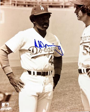 Al Downing signed Los Angeles Dodgers MLB Licensed 8x10 Photo- COA/ Show Ticket