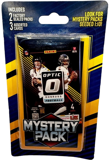 2025 Panini Optic FB Mystery NFL 2 Factory Sealed Packs + 3 Assorted Cards � New
