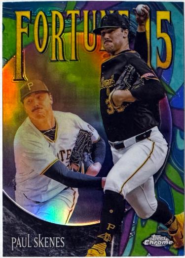 Paul Skenes 2025 Topps Chrome Fortune 15 Card #F15-8 (Pittsburgh Pirates)