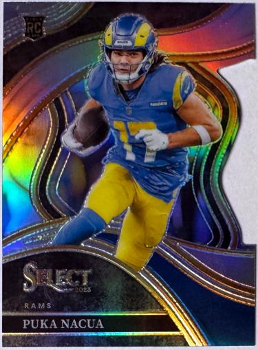 Puka Nacua 2023 Panini Select Club Level Silver Prizm Die-Cut Rookie Card #224 (Los Angeles Rams)