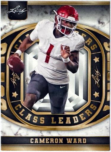 Cam Ward 2024 Leaf Class Leaders Rookie Card RC #CL-3 (Washington St/Miami/Titans)