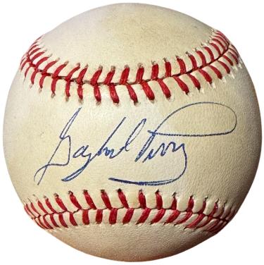 Gaylord Perry signed Official Rawlings RONL National League Baseball toned- COA (San Francisco Giants/HOF)