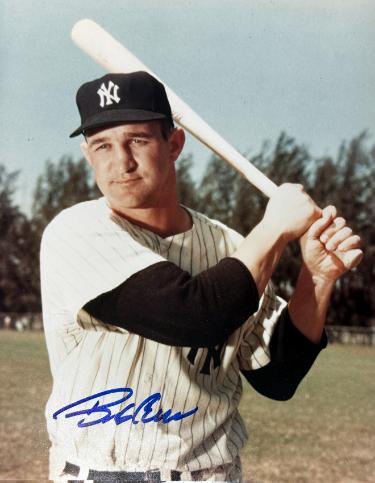 Bob Cerv signed New York Yankees 8x10 Photo- COA (WS Champ)
