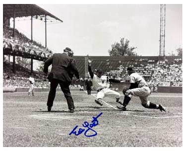 Ed Yost signed Washington Senators 8x10 Photo- COA/Show Ticket -The Walking Man