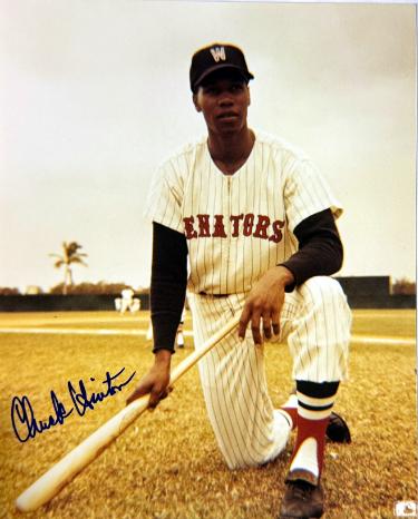 Chuck Hinton signed Washington Senators MLB Licensed 8x10 Photo- COA (MLBPAA)
