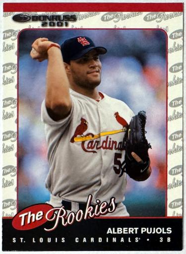 Albert Pujols 2001 Donruss The Rookies Card  (RC) #R97 (St. Louis Cardinals)