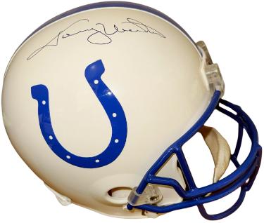 Johnny Unitas signed Baltimore Colts Riddell FS Rep Helmet- PSA#2A05623 & Beckett Review (HOF)