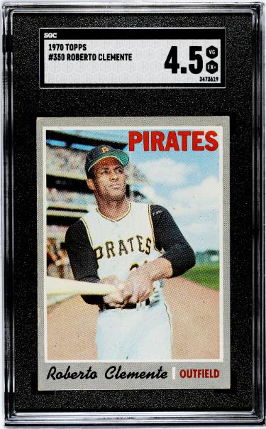 Bob/Roberto Clemente 1970 Topps Card #350- SGC Graded 4.5 VG-EX+ (Pittsburgh Pirates/HOF)