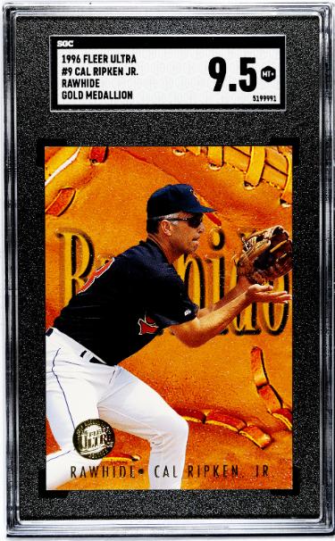 Cal Ripken, Jr 1996 Fleer Ultra Rawhide Gold Medallion Card #9- SGC Graded 9.5 Mint+