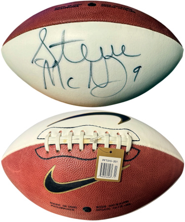 Steve McNair signed Nike Logo Full FS WP Football #9 - Beckett Review/Titans/Air McNair