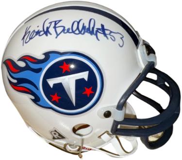 Keith Bulluck signed Tennessee Titans Riddell Rep TB Mini Helmet #53- COA