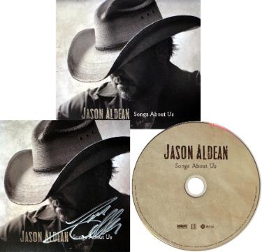 Jason Aldean signed 2026 Songs About Us 4.75x4.75 Art Card Insert/CD/Case- COA