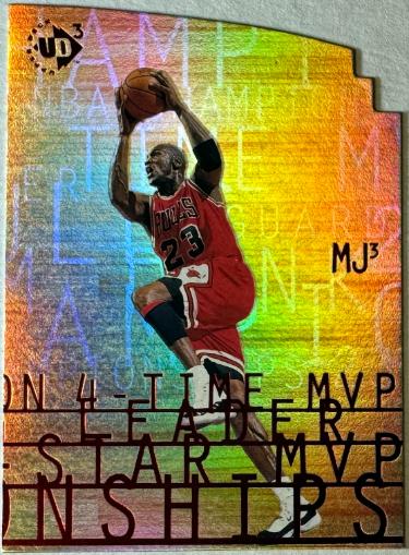 Michael Jordan 1997-98 Upper Deck UD3 Die Cut Card #MJ3-3 (Chicago Bulls/HOF)