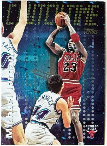 Michael Jordan 1997-98 Topps Clutch Time Card #CT1 (Chicago Bulls/GOAT/HOF/Goat)