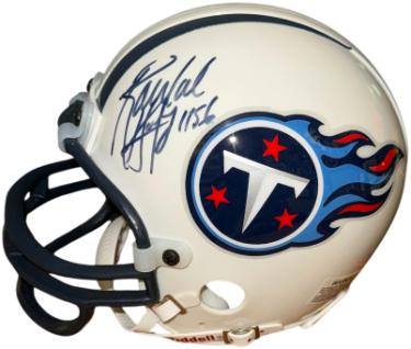 Randall Godfrey signed Tennessee Titans Riddell TB Rep Mini Helmet #56- COA/UGA