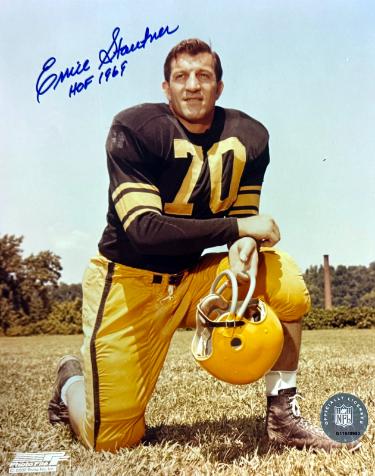 Ernie Stautner signed Pittsburgh Steelers NFL 8x10 Photo HOF 1969 imperfect- COA