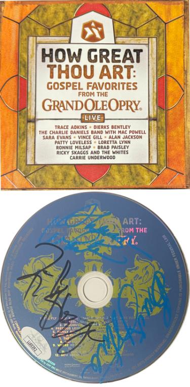 Ricky Skaggs, Sharon & Buck White triple signed 2008 How Great Thou Art Gospel Favorites CD w/Cover Booklet & Case� JSA