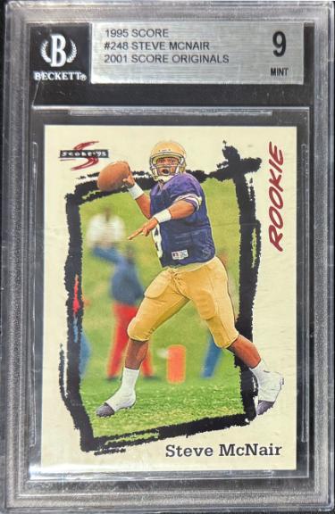 Steve McNair 1995 Score 2001 Score Originals Rookie Card #248- BGS Graded 9 Mint (w/Sub Grades/Alcorn State/Tennessee Titans)