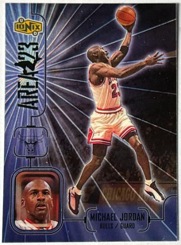 Michael Jordan 1998 Upper Deck UD Ionix Area 23 Insert Card #A7 (Chicago Bulls)