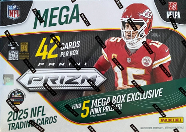 2025 Panini Prizm NFL Football Mega Box Sealed Pink Prizms- New/SEALED