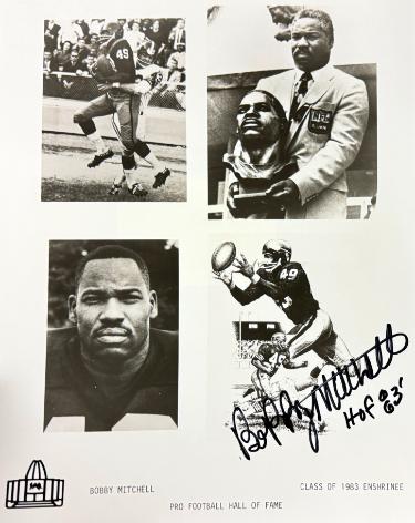 Bobby Mitchell signed Washington Pro FB HOF 8x10 Photo HOF 83 imperfect- COA
