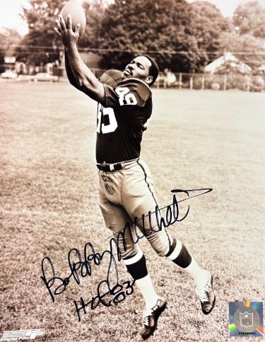 Bobby Mitchell signed Washington NFL Licensed 8x10 Photo w/ HOF 83 imperfect- COA