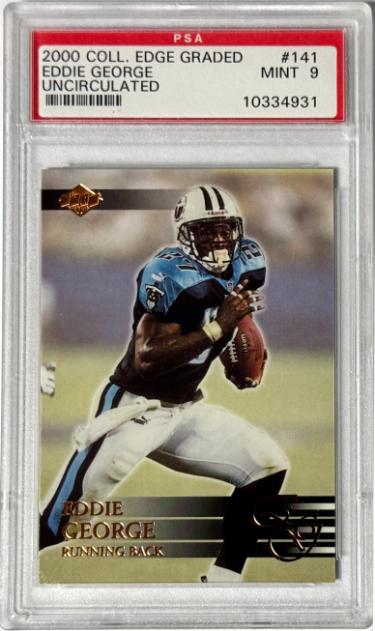 Eddie George 2000 Collector's Edge Uncirculated Card #141- PSA Graded 9 Mint (Tennessee Titans)