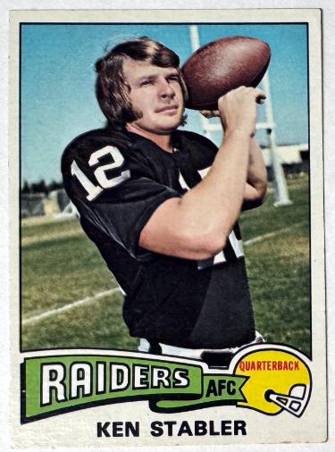 Ken Stabler 1975 Topps Card #380 (Oakland Raiders)