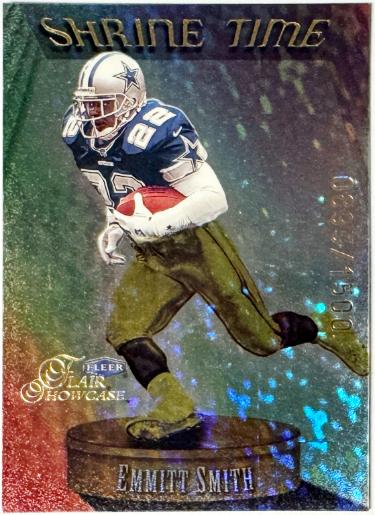 Emmitt Smith 1999 Flair Showcase Shrine Time Card /1500 #9ST (Dallas Cowboys)