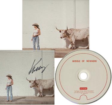 Kacey Musgraves signed 2026 Middle Of Nowhere 4.75x4.75 Art Card w/ Album/CD- COA