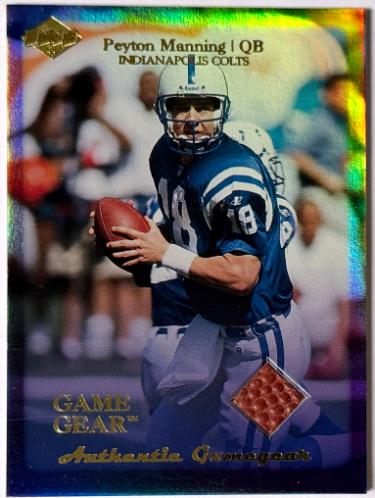Peyton Manning 1999 Collector's Edge Game Gear Card #PM4 (Indianapolis Colts/HOF)