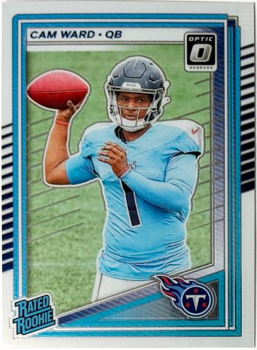 Cam Ward 2025 Donruss Optic Rated Rookie Card (RC) #293 (Tennessee Titans)