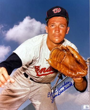 Jim Duckworth signed Washington Nationals MLB Licensed 8x10 Photo imperfect- COA