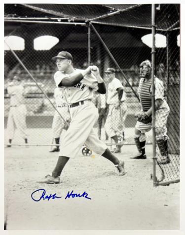 Ralph Houk signed New York Yankees 8x10 Photo imperfect- COA (1961 & 1962 WS Champ)