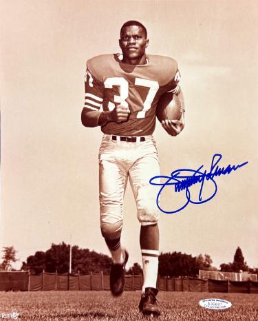 Jimmy Johnson signed San Francisco 49ers NFL 8x10 Photo imperfect- COA (HOF)