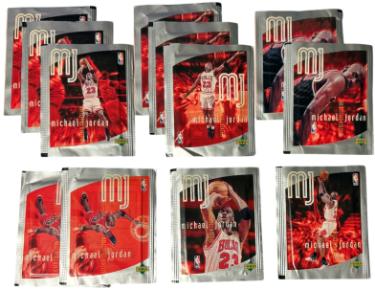 1998 Upper Deck Michael Jordan Sticker Packs - Lot of 12 SEALED PACKS 6PP- NEW