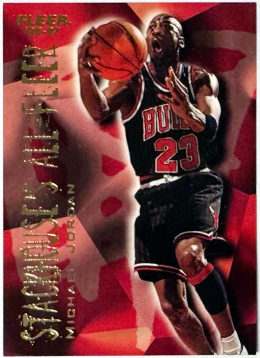Michael Jordan 1996-97 Fleer Stackhouse's All-Fleer Card #4 -(Chicago Bulls/HOF)