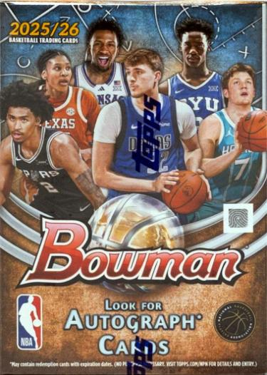 2025-26 Bowman NBA Basketball Value Blaster Box 6PK/10CPP/60CPB - FACTORY SEALED