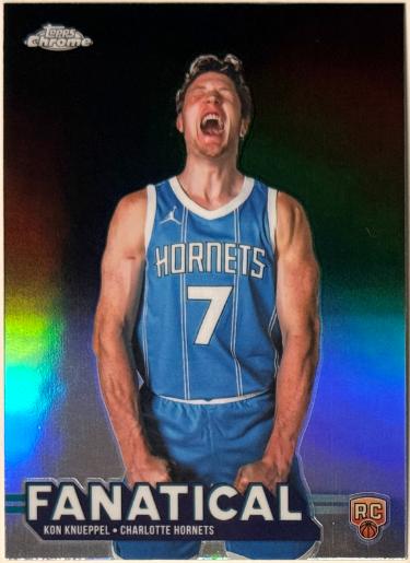 Kon Knueppel 2025-26 Topps Chrome Fanatical Rookie Insert Card #FAN-24 (Charlotte Hornets)