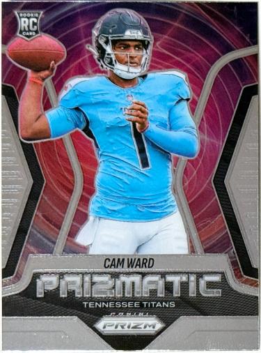 Cam Ward 2025 Panini Prizm Prizmatic Rookie RC Card #4 (Tennessee Titans)