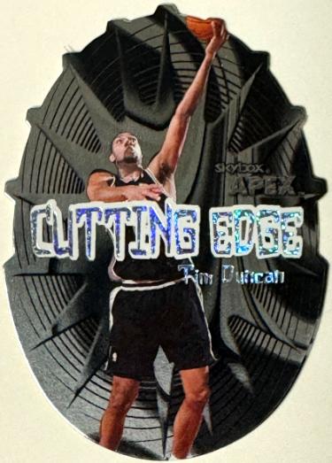 Tim Duncan 1999-00 Skybox Apex Cutting Edge Die-Cut Insert Card #9CE (San Antonio Spurs/HOF)