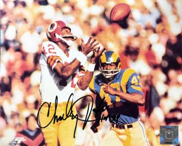 Charley Taylor signed Washington NFL 8X10 Photo imperfect HOF 84- COA/Show Ticket