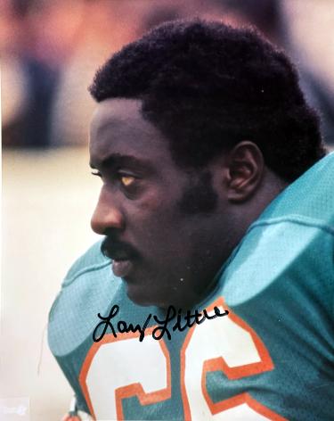 Larry Little signed Miami Dolphins NFL Licensed 8x10 Photo imperfect- COA (HOF/17-0)