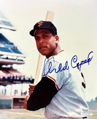 Orlando Cepeda signed San Francisco Giants MLB Licensed 8x10 Photo imperfect- Sports World Collectibles #A29123/COA (HOF)