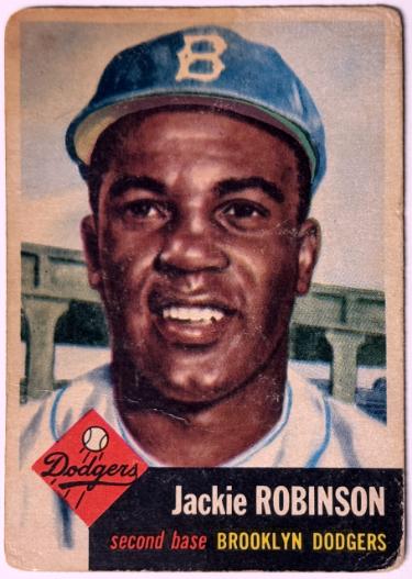 Jackie Robinson 1953 Topps Card #1 Poor/Good (Brooklyn Dodgers/HOF/Centered)