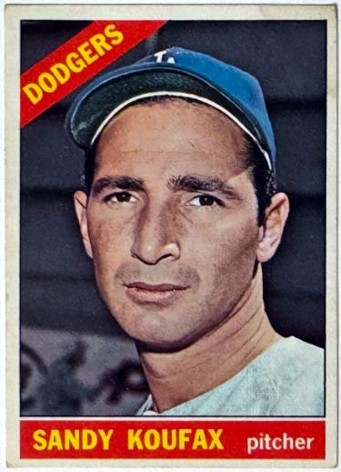 Sandy Koufax 1966 Topps Baseball Card #100 (Los Angeles Dodgers/HOF)