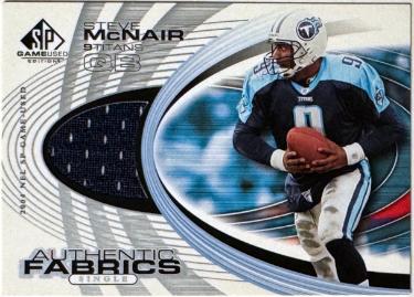 Steve McNair 2004 SP Game Used Edition Authentic Fabrics Card #AF-SM (Tennessee Titans)